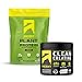 Ascent Plant Protein Powder, Chocolate 2 lb & Creatine Monohydrate Powder, Unflavored 45 Servings