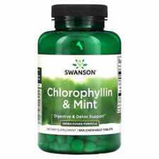 4 X Swanson, Chlorophyllin & Mint, 500 Chewable Tablets