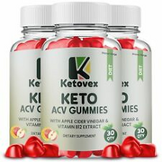 Ketovex Keto ACV Gummies, Ketovex Gummies Maximum Strength Official (3 Bottles )