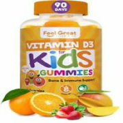 Kids Vitamin C Gummies for Healthy Teeth Bones & Immune Support (90 Gummies)