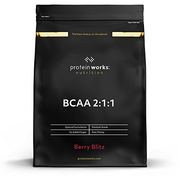 Protein Works - BCAA Powder | 2:1:1 Ratio| 5000mg BCAAs Per Serving | Instantised | Branched Chain Amino Acid Supplement | Promote Muscle Synthesis | 100 Servings | Berry Blitz
