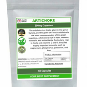 Artichoke Capsules Premium Quality,High Strength (Pure no additives) (60)