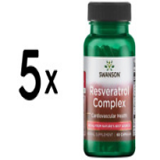 (300 g, 169,68 EUR/1Kg) 5 x (Swanson Resveratrol Complex - 60 caps)