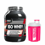 (67,87 EUR/kg) Frey Nutrition ISO Whey 750g Eiweiss + Ladyline Shaker