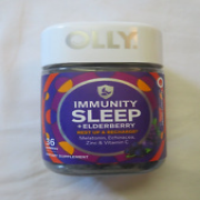 (1) Olly Immunity Sleep + Elderberry 36 Gummies Midnight Berry Flavor