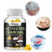 Activated Charcoal Capsules 1200mg - Highly Absorbent, Relieve Gas and Bloating