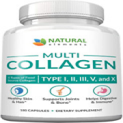 Multi Collagen 180 Protein Capsules- Collagen Pills, 2025mg per serv