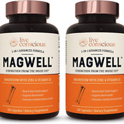 Live Conscious Magnesium Zinc & Vitamin D3 - Bioavailable Forms of Magnesium - M